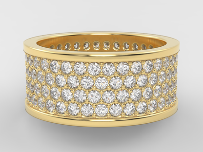 Wide Pave Diamond Ring
